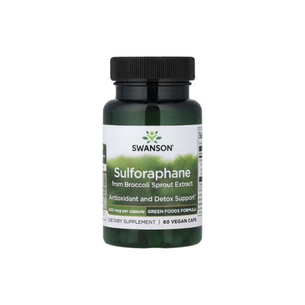Sulforafano do Extrato do Broto de Brócolis 400 mcg 60 Cápsulas Veganas - Swanson