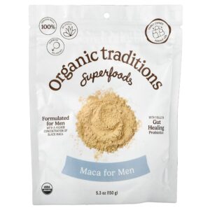 Organic Traditions - Maca-Peruana para Homens com Probióticos 150 g