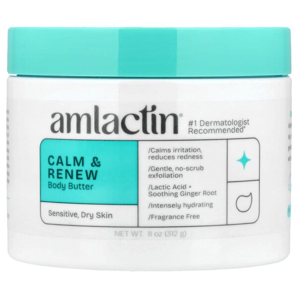 AmLactin - Manteiga Corporal Calm & Renew Pele Seca e Sensível Sem Perfume 312 g