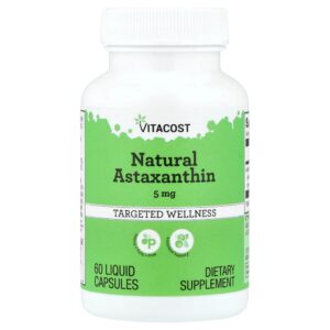 Vitacost - Natural Astaxanthin 5 mg 60 Liquid Capsules