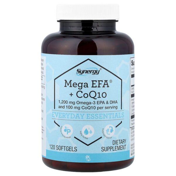 Vitacost - Synergy Mega EFA + CoQ10 120 Cápsulas Softgel