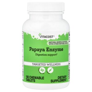 Vitacost - Papaya Enzyme 180 Chewable Tablets (57 mg per Capsule)