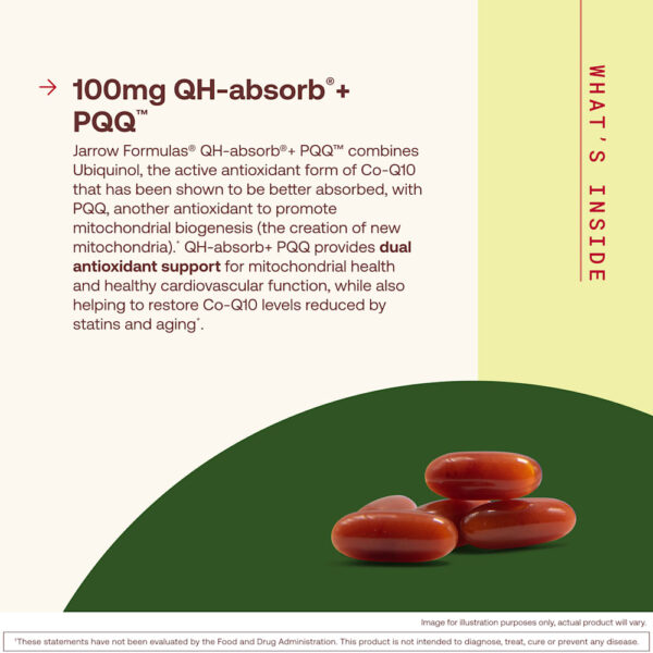 Jarrow Formulas - QH-Absorb + PQQ 60 Cápsulas Softgel