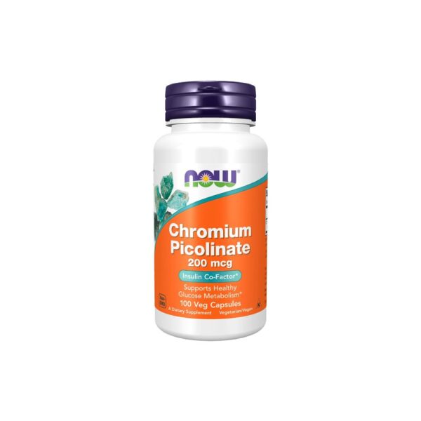 Picolinato de Cromo 200mcg 100 Veg Cápsulas - Now Foods