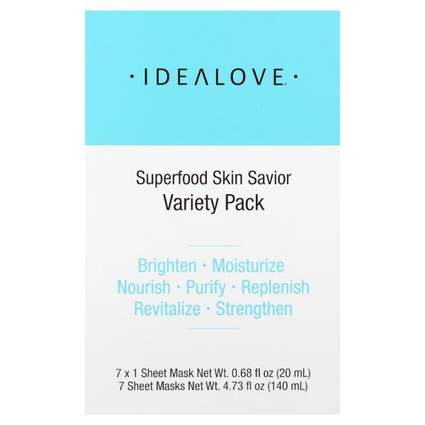 102-8.jpg Idealove - Máscaras Faciais de Beleza Superfood Skin Savior Embalagem Sortida 7 Máscaras 20 ml Cada
