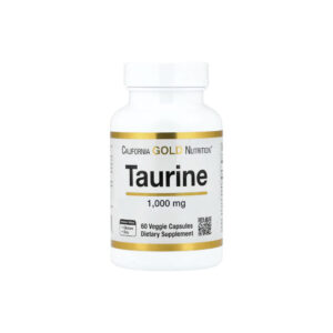 Taurina 1.000mg 60 Cápsulas Vegetais - California Gold Nutrition