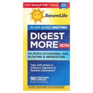 Renew Life - DigestMore Ultra Enzimas à Base de Plantas 90 Cápsulas Vegetarianas