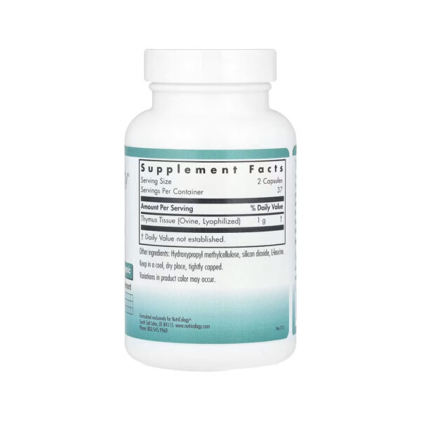 Thymus 1g 75 Cápsulas Vegetais - Nutricology