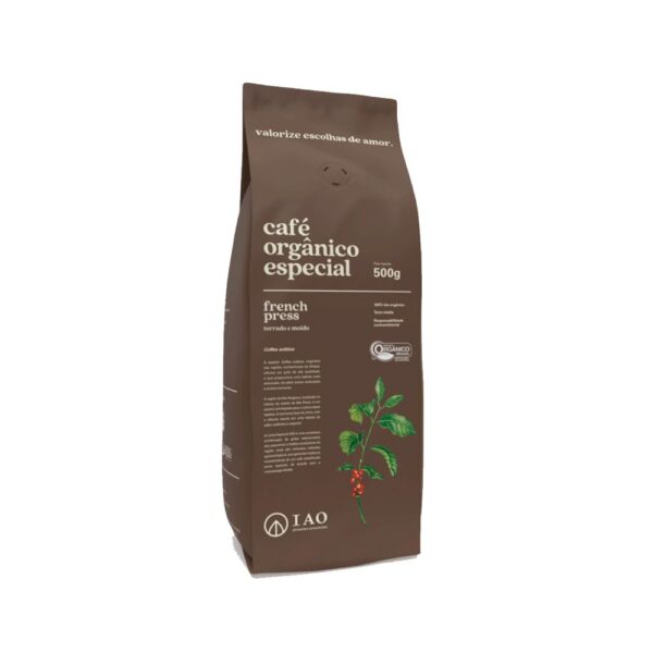 Café Orgânico Especial Torrado e Moído (Prensa Francesa) 500g - IAO