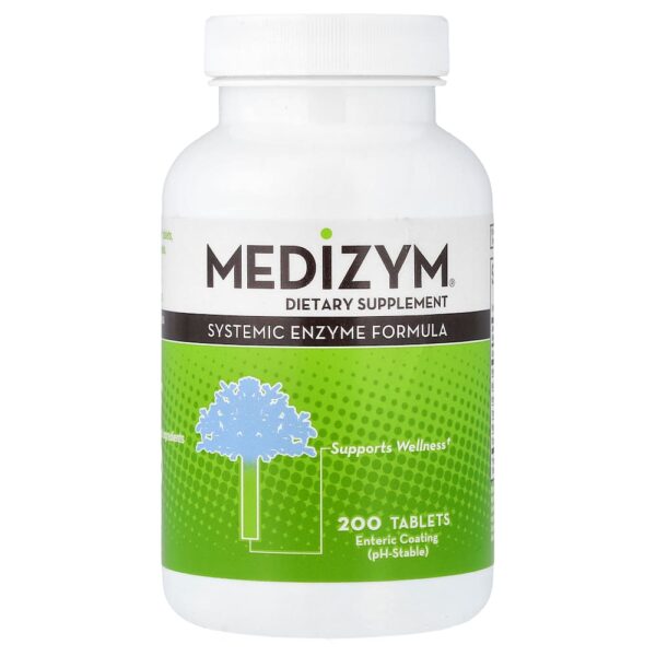 Naturally Vitamins - Medizym Fórmula de Enzimas Sistêmicas 200 Comprimidos