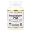 California Gold Nutrition - Pterostilbeno Plus com Mirtilo Selvagem em Pó 60 Cápsulas Vegetais