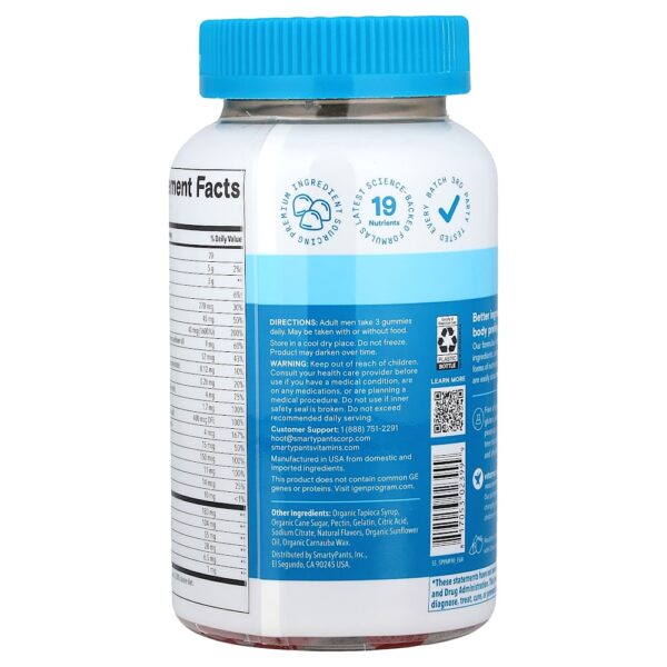 12-166.jpg SmartyPants - Men's Plus Multivitamínicos e Omegas Framboesa e Limonada 90 Gomas