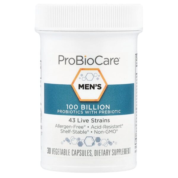 12-169.jpg ProBioCare - Probióticos com Prebióticos para Homens 30 Cápsulas Vegetais