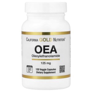 California Gold Nutrition - OEA (Oleoiletanolamida) 125 mg 120 Cápsulas Vegetais