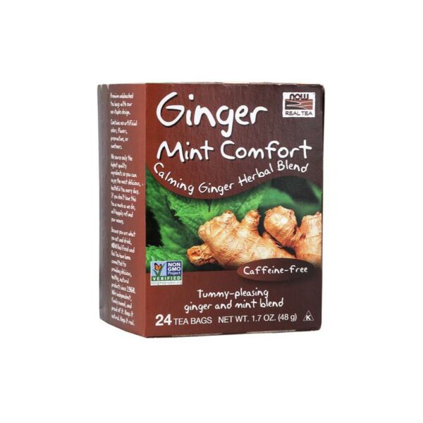 Chá Digestivo Ginger Mint Comfort 24 sachês - Now Real Tea