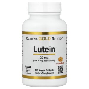 California Gold Nutrition - Luteína com Zeaxantina de Extrato de Calêndula 120 Cápsulas Softgel Vegetais