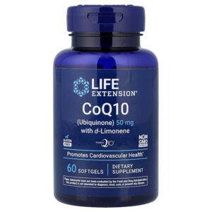 Life Extension - CoQ10 com d-Limoneno 60 Cápsulas Softgel
