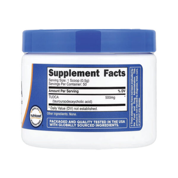 12d8959e64674179afdb59886a566200-yh2wc2oeem.jpg TUDCA 500mg Sem Sabor 25g - Nutricost