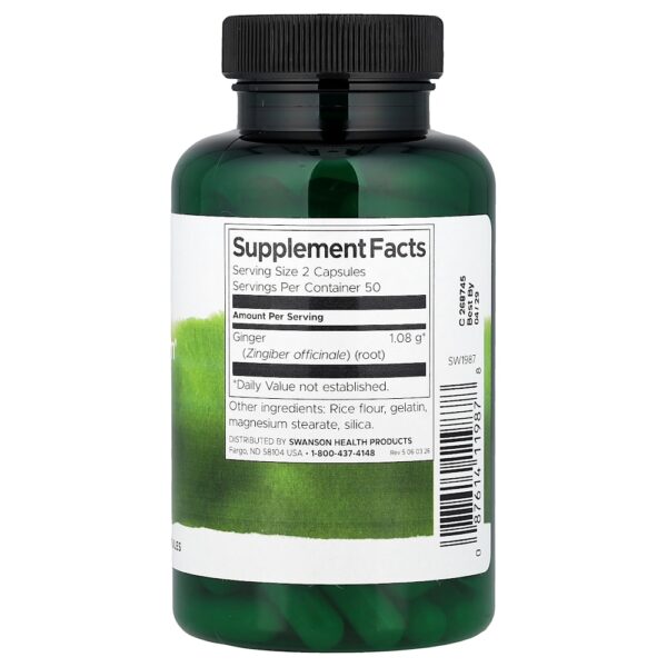 13-115.jpg Swanson Vitamins - Raiz de Gengibre Full Spectrum 540 mg 100 Cápsulas