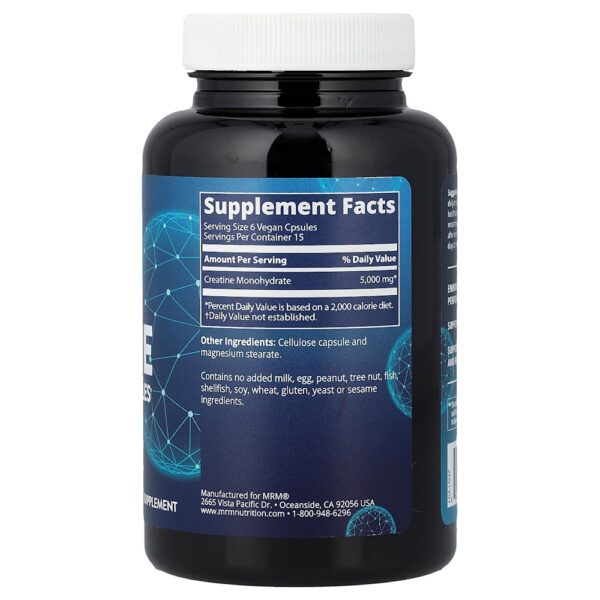 13-125.jpg MRM Nutrition - Creatina Mono-hidratada 90 Cápsulas (833.3 mg por Cápsula)
