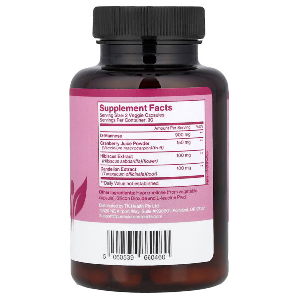 Pure Micronutrients - D-Mannose UT Support 60 Vegan Capsules