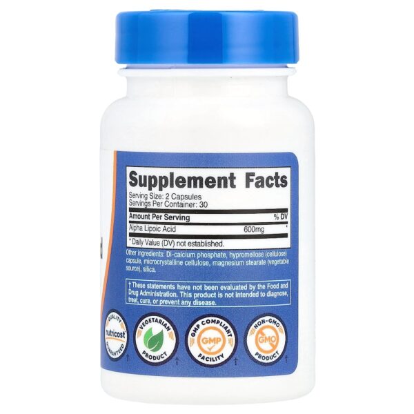 Nutricost - Ácido Tióctico 60 Cápsulas (300 mg por Cápsula)