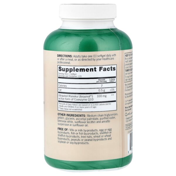 Qunol - Ubiquinol 100 mg 120 Cápsulas Softgel