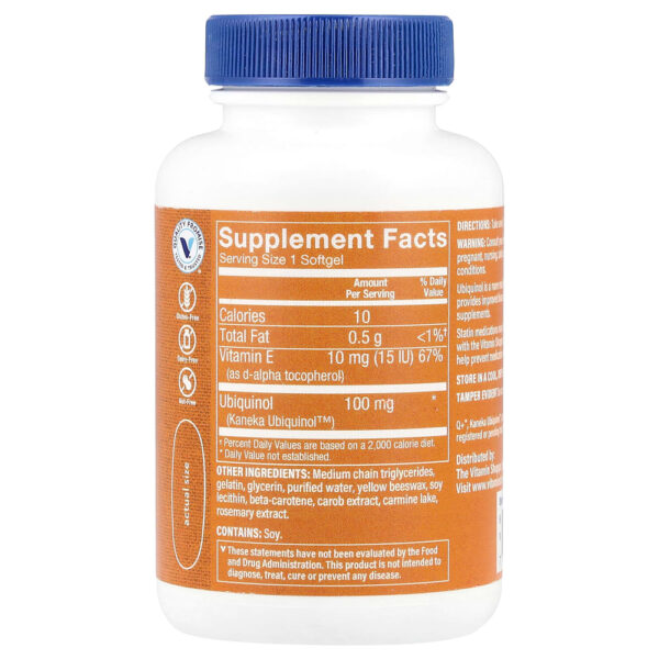 The Vitamin Shoppe - Ubiquinol CoQ-10 60 Cápsulas Softgel