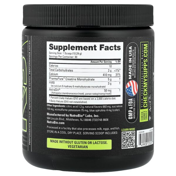 13-294.jpg Nutrabio Labs - Creatina + HMB Blue Razz 308 g