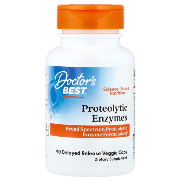 Doctor's Best - Enzimas Proteolíticas 90 Cápsulas Vegetais de Liberação Retardada