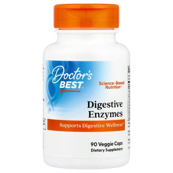 Doctor's Best - Enzimas Digestivas 90 Cápsulas Vegetais