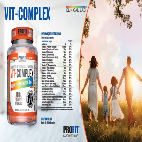 13b88b3f89.jpg VIT-COMPLEX Multivitamínico de A à Z 90 Cápsulas - PROFIT