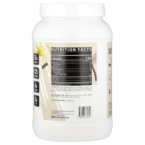 Nutrex Research - Proteína de Alimentos Integrais Milkshake de Baunilha 910 g