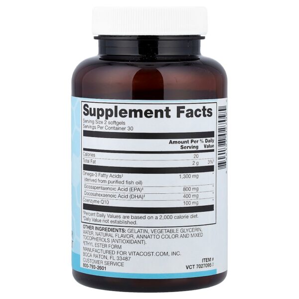 Vitacost - Synergy Mega EFA + CoQ10 60 Cápsulas Softgel