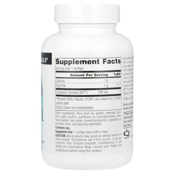Source Naturals - Ubiquinol CoQH 100 mg 60 Cápsulas Softgel