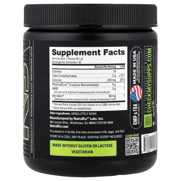 Nutrabio Labs - Creatina + HMB Sem Sabor 243 g