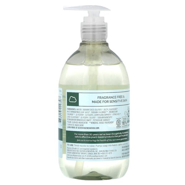 Seventh Generation - Solução para Limpeza das Mãos Sem Perfume Sem Perfume 355 ml
