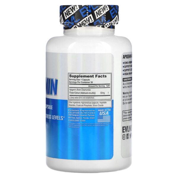 EVLution Nutrition - Apigenina 50 mg 30 Cápsulas Vegetais