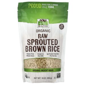 NOW Foods - Real Food Arroz Integral Germinado Orgânico Cru 454 g