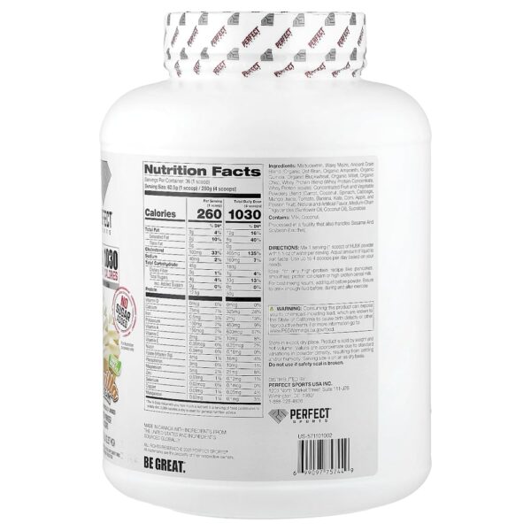 PERFECT Sports - Casca Clean Mass Gainer Sorvete de Baunilha 2,27 kg
