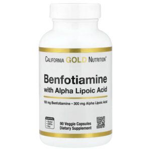 California Gold Nutrition - Benfotiamina + Ácido Tióctico 90 Cápsulas Vegetais