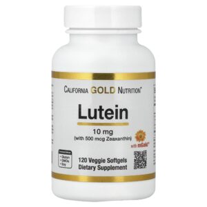 California Gold Nutrition - Luteína com Zeaxantina de Extrato de Calêndula 120 Cápsulas Softgel Vegetais