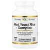 California Gold Nutrition - Complexo de Arroz com Levedura Vermelha e Arroz com levedura de Arroz Vermelho Orgânico Acetilcisteína Coenzima Q10 e Extrato de Cardo-mariano 120 Cápsulas Vegetais