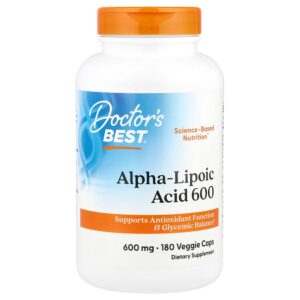 Doctor's Best - Ácido Tióctico 600 600 mg 180 Cápsulas Vegetais