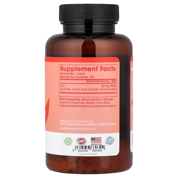 Pure Micronutrients - Mega Zinc 50 mg 100 Comprimidos