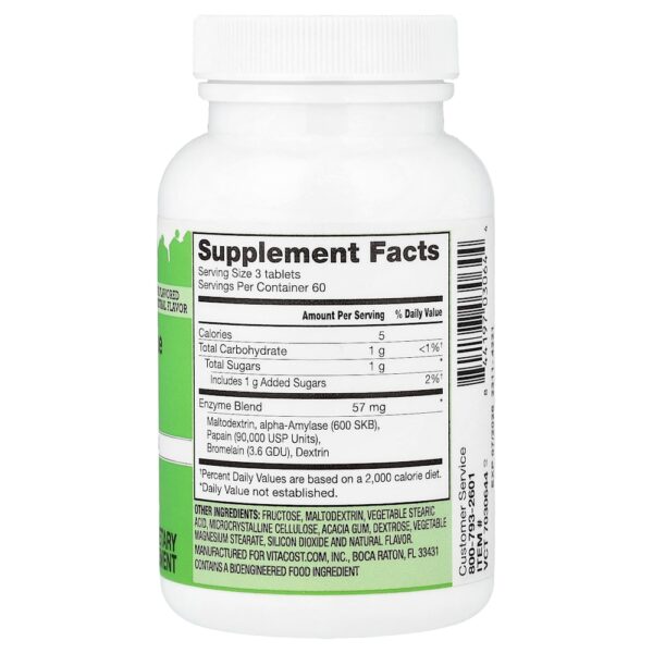 Vitacost - Papaya Enzyme 180 Chewable Tablets (57 mg per Capsule)