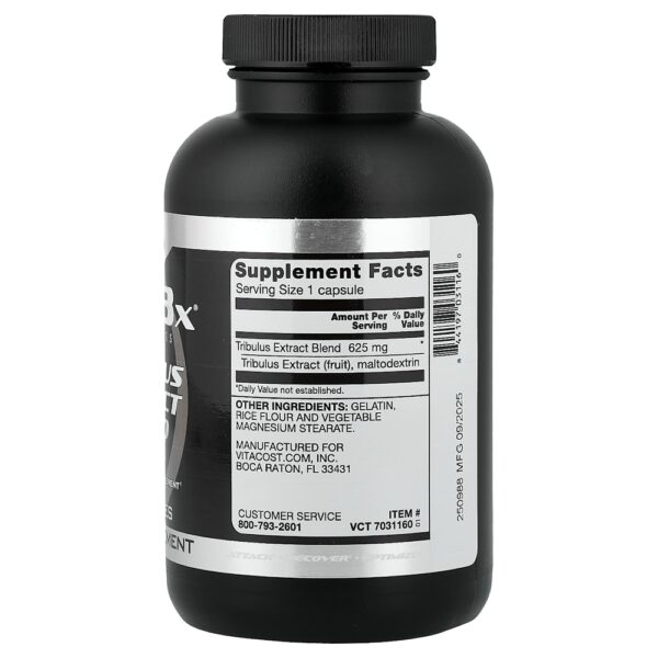 Vitacost - ARO3X Black Series Mistura de Extrato de Tribulus 625 mg 200 Cápsulas