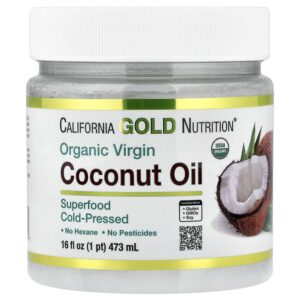 California Gold Nutrition - Superfoods Óleo de Coco Extravirgem Orgânico Prensado a Frio 473 ml