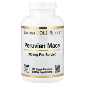 California Gold Nutrition - Maca Peruana 500 mg 240 Cápsulas Vegetais