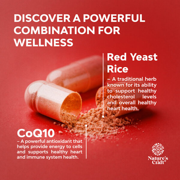 Nature's Craft - Levedura de Arroz Vermelho + CoQ10 240 Cápsulas
